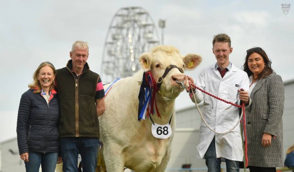 A delighted Smyth family at Balmoral Show after lifting the Interbreed title.